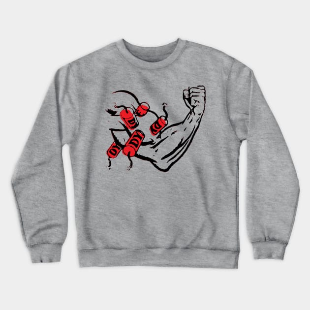 Bicep Dynamite Crewneck Sweatshirt by Megatrip